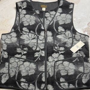 Ralph Lauren Double RL Black and Gray Floral Vest